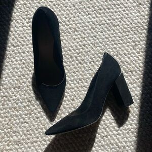 Suede Marc Fisher Black Block Heels